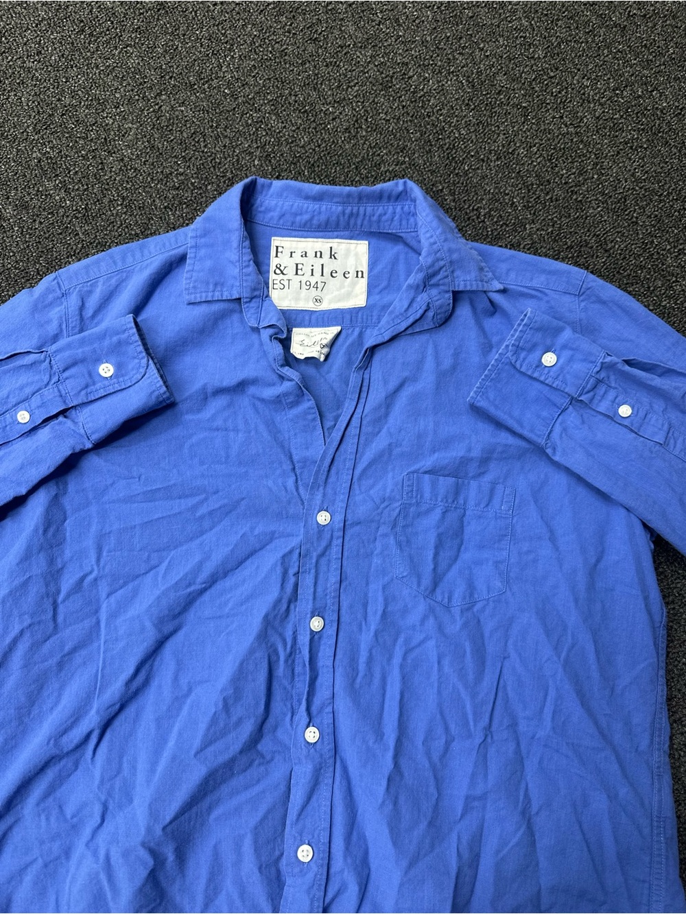 Frank & Eileen Eileen Relaxed Button-Up Shirt Blue Size XS